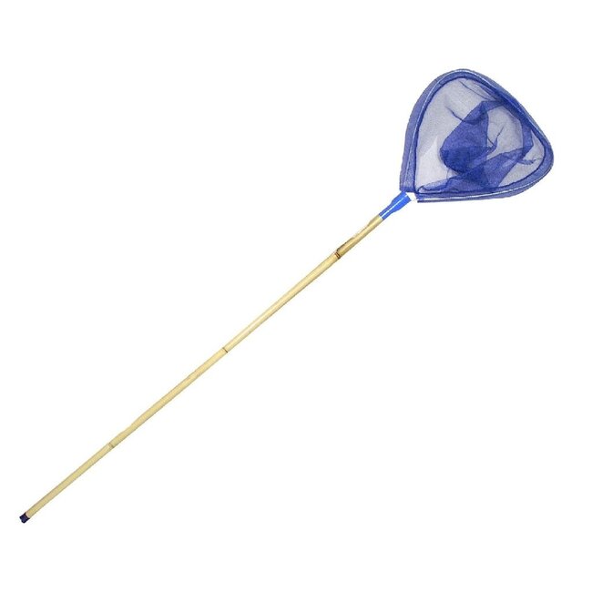 merkloos Bamboe Schepnet 100cm Bl. Net