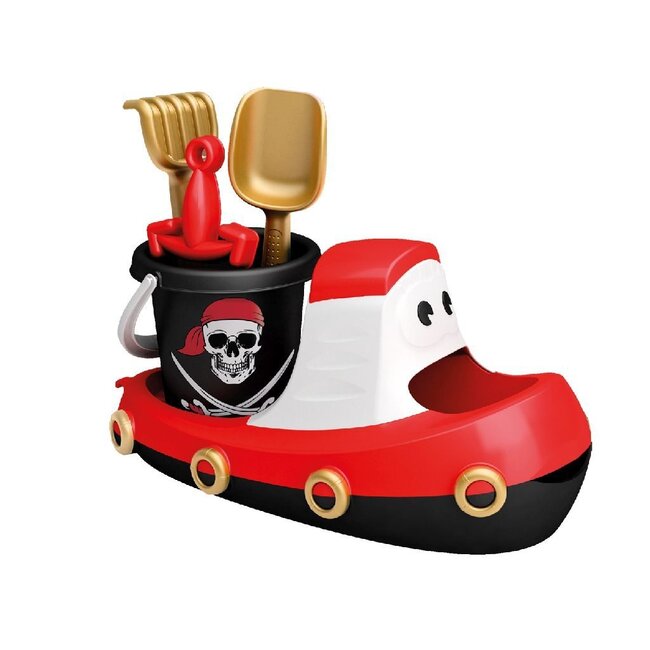 merkloos Strandset In Boot 38cm 5dlg