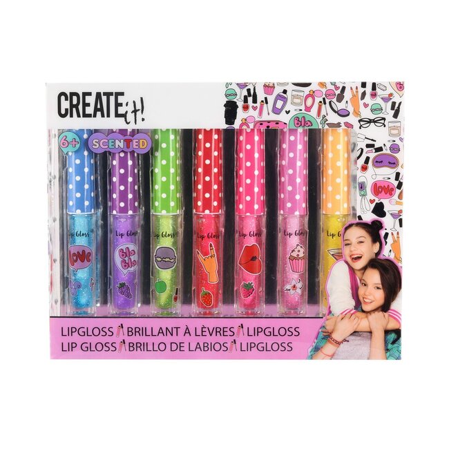 merkloos Create It! Lipgloss Met Glitter & Geur 7x