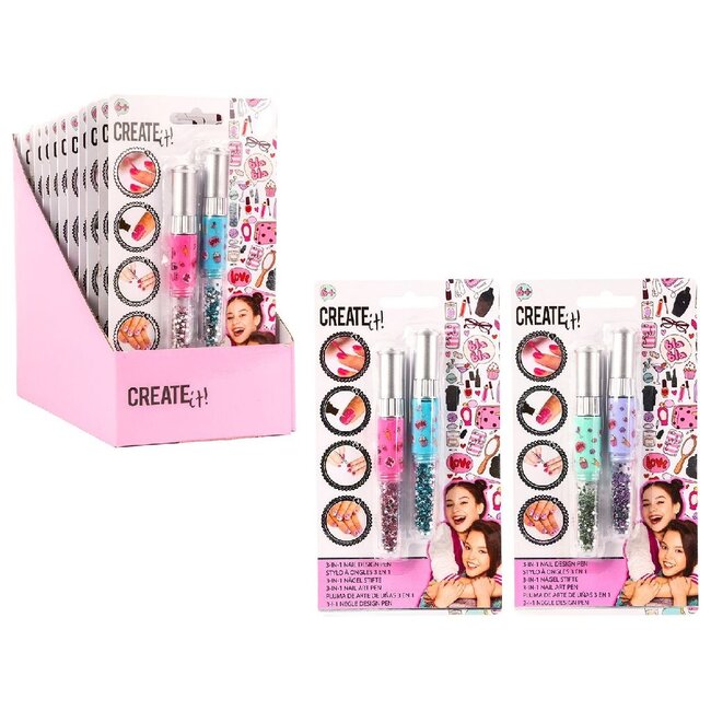 merkloos Create It! Nail Art 3-in-1, 2x