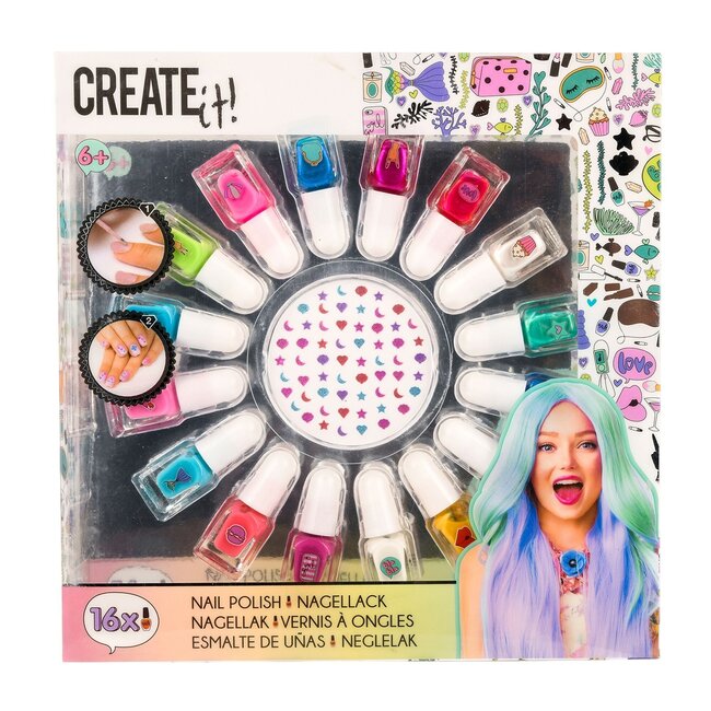 merkloos Create It! Nagellak Set Zeemeermin 17pk
