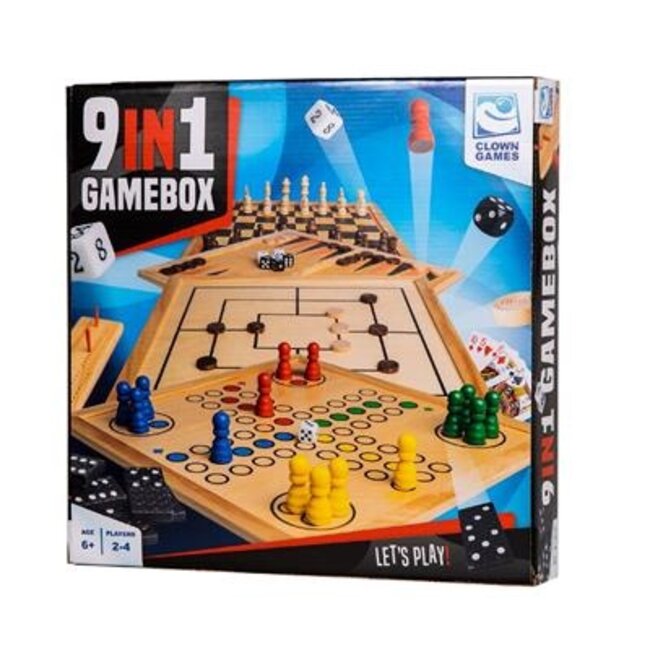 Clown Games Clown Games 9-In-1 Spellendoos Hout
