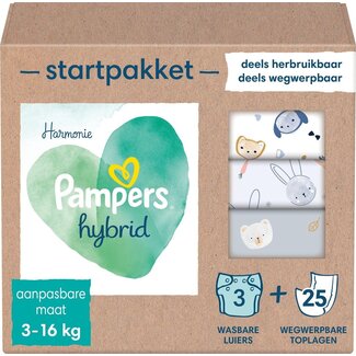 Pampers Pampers Harmonie Hybrid Wasbare Luiers Startpakket 3 Luiers + 25 toplagen