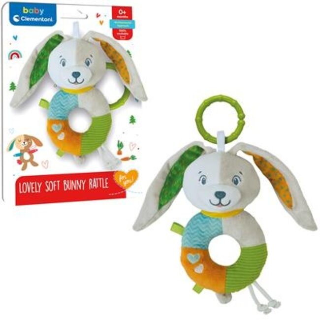 Scala Clementoni Baby Lovely Soft Bunny Rattle