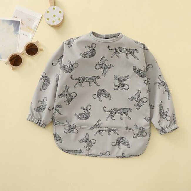 SFT-products Baby Slab met Lange Mouwen - Grijs Luipaard - SMALL - 1 t/m 2 Jaar