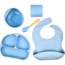 SFT-products SFT Products - Blauw - Baby Eetsetje - 5-delig Eetsetje van Siliconen