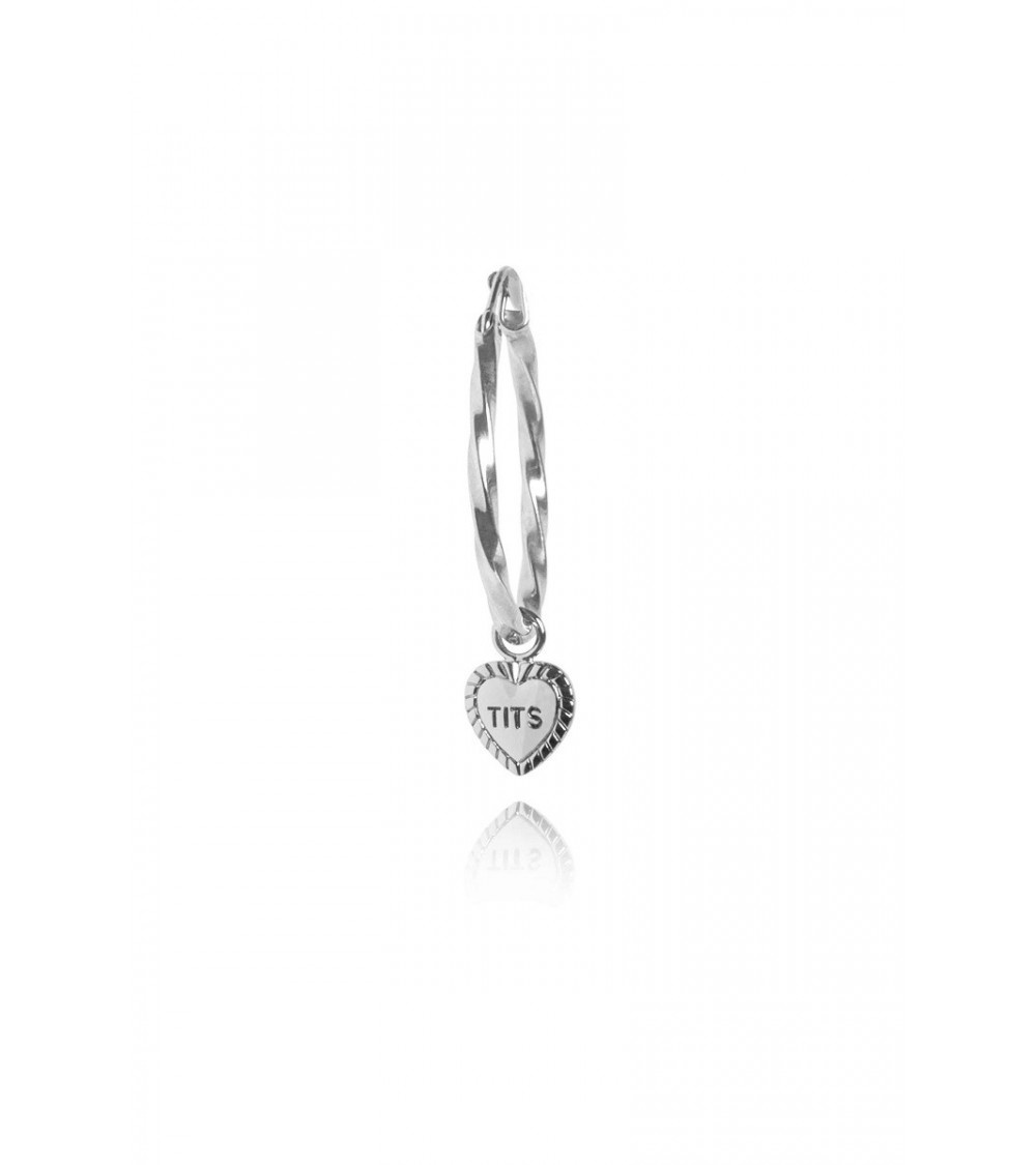 T.I.T.S. TITS Twist Hoop Oorbel Zilver Small