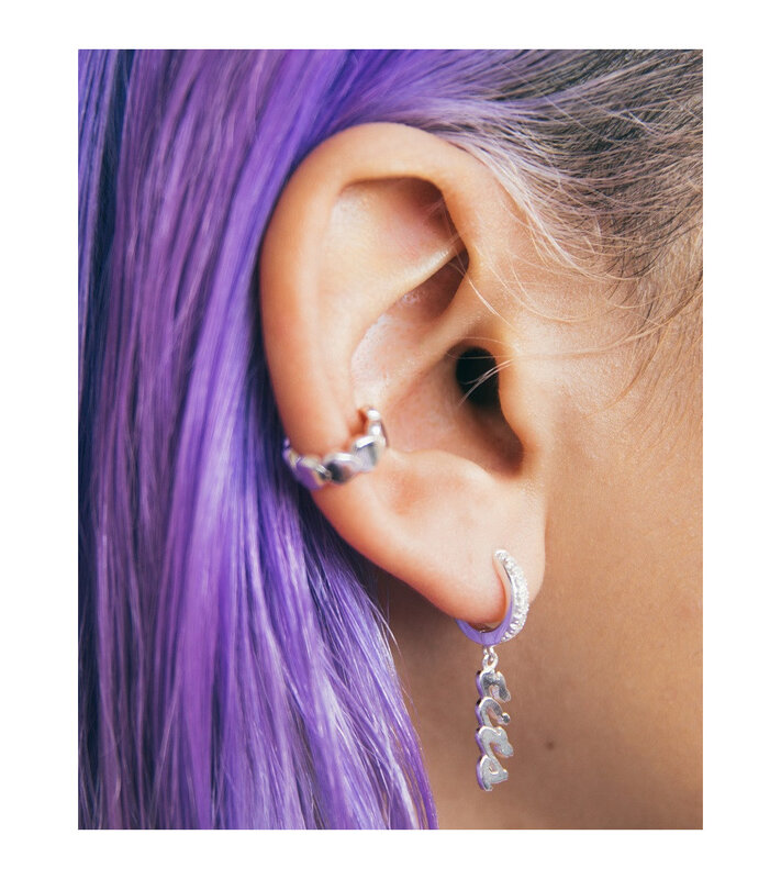 T.I.T.S. TITS Crystal Earring Tits Gold