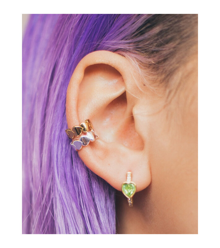 T.I.T.S. T.I.T.S. Heart Ear Cuff Silver