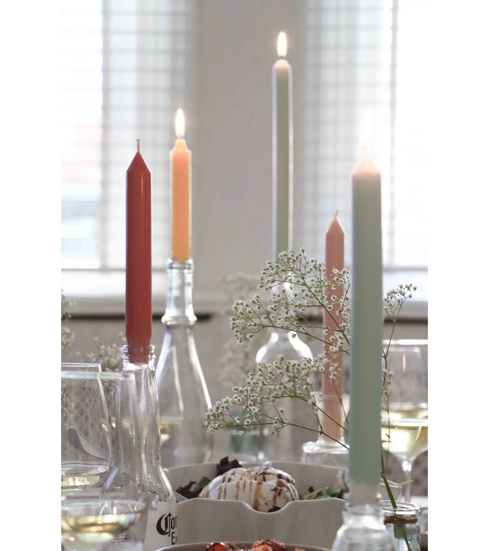 Return to Sender Dining candles light green long