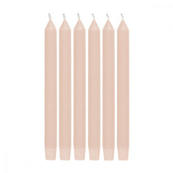 Dining candles Powder  long set of 6