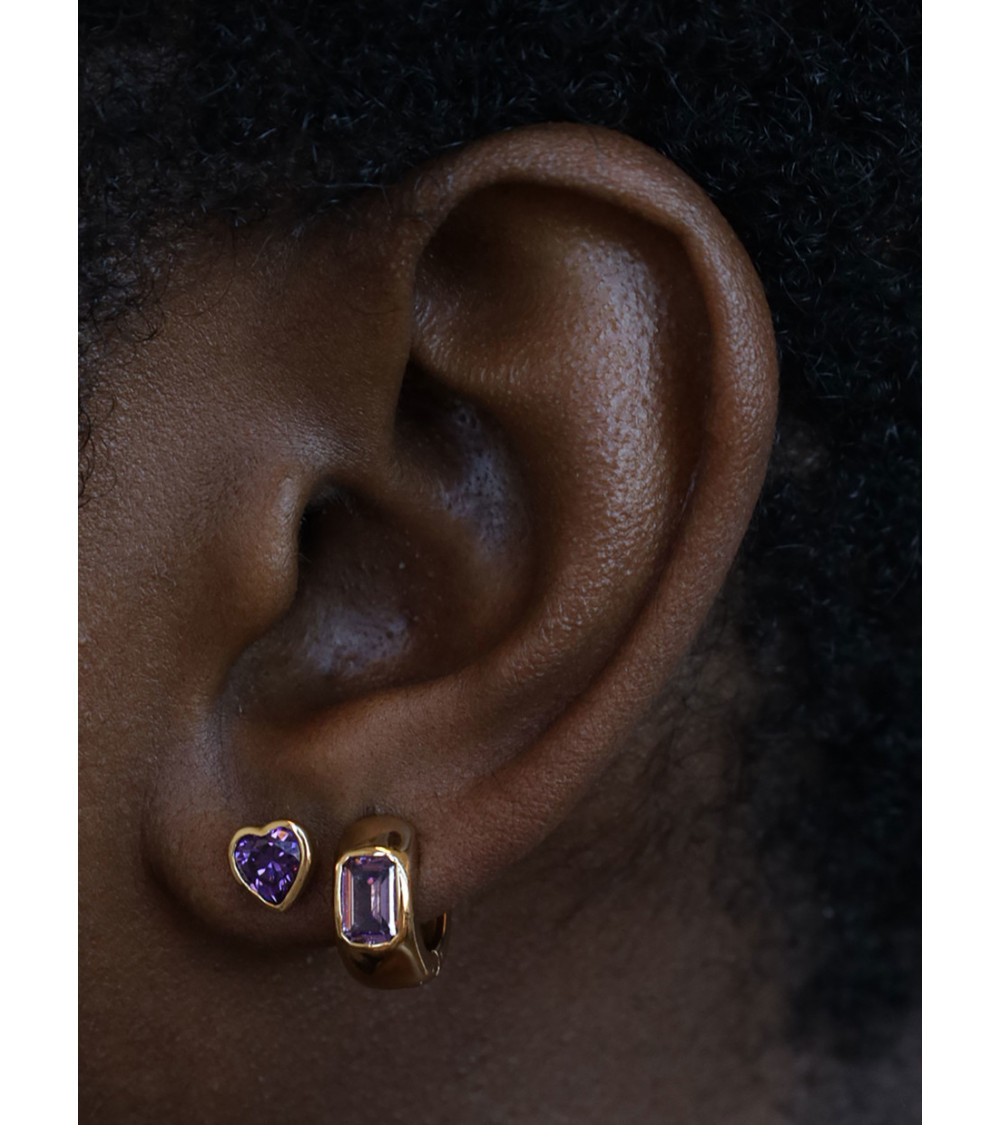 T.I.T.S. TITS Amethyst Huggie Goud