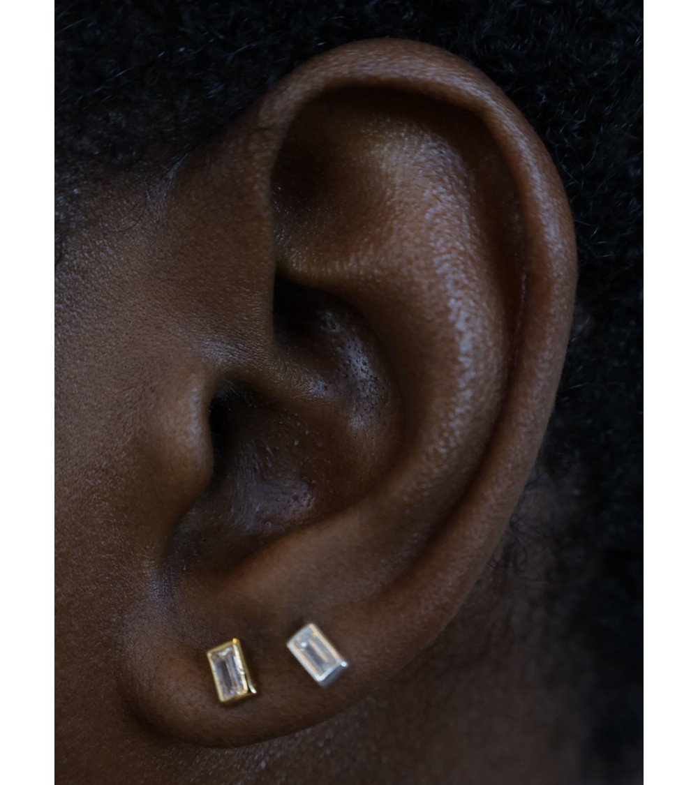 T.I.T.S. T.I.T.S. Tits Crystal Baguette Stud Gold