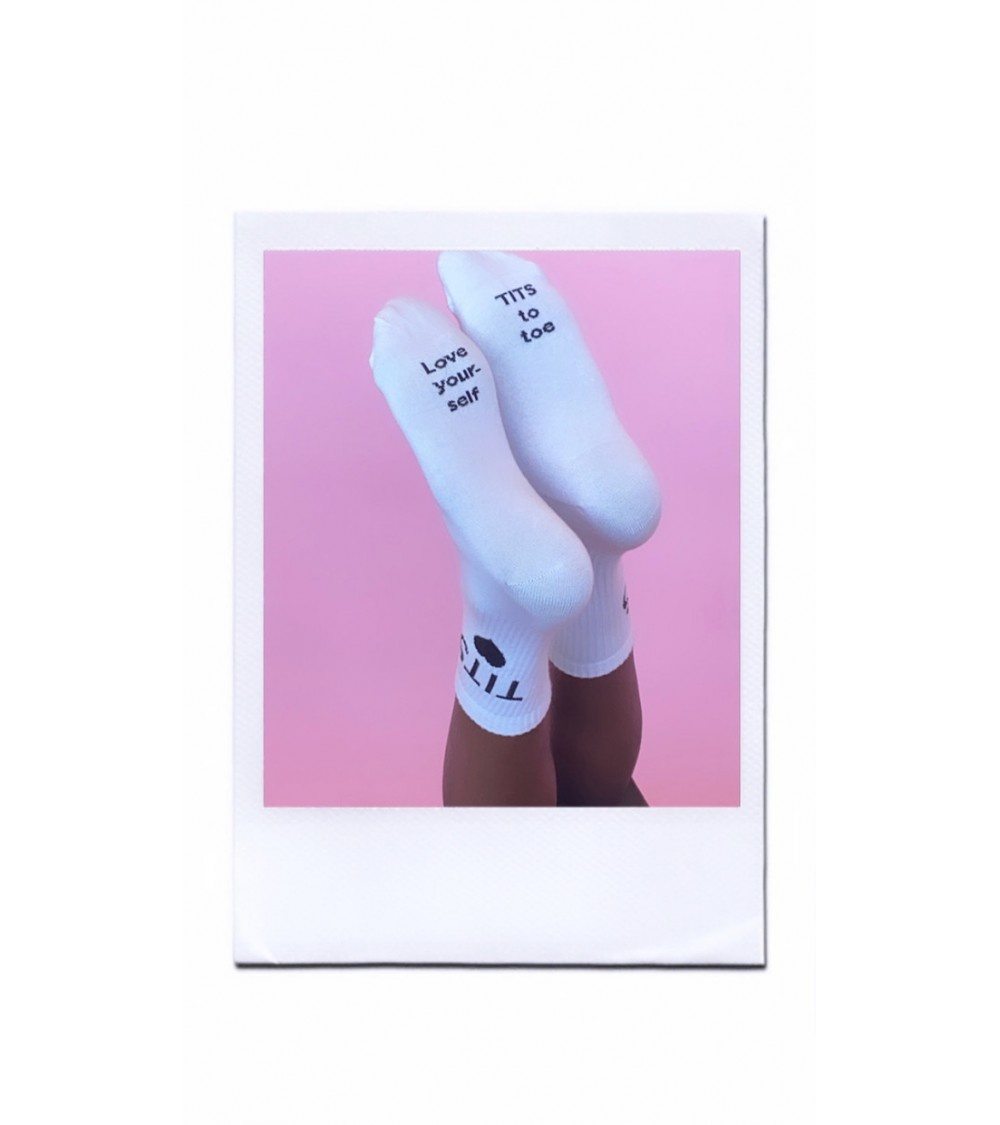 T.I.T.S. TITS Logo Socks Black-White