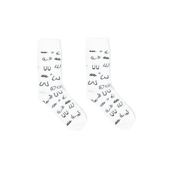 T.I.T.S. Boob Socks White