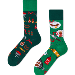 Many Mornings BBQ Time Socks