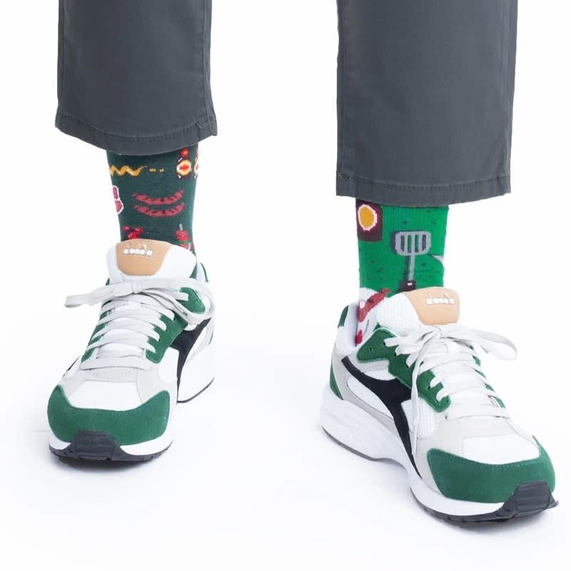 Many Mornings Many Mornings BBQ Time Socks