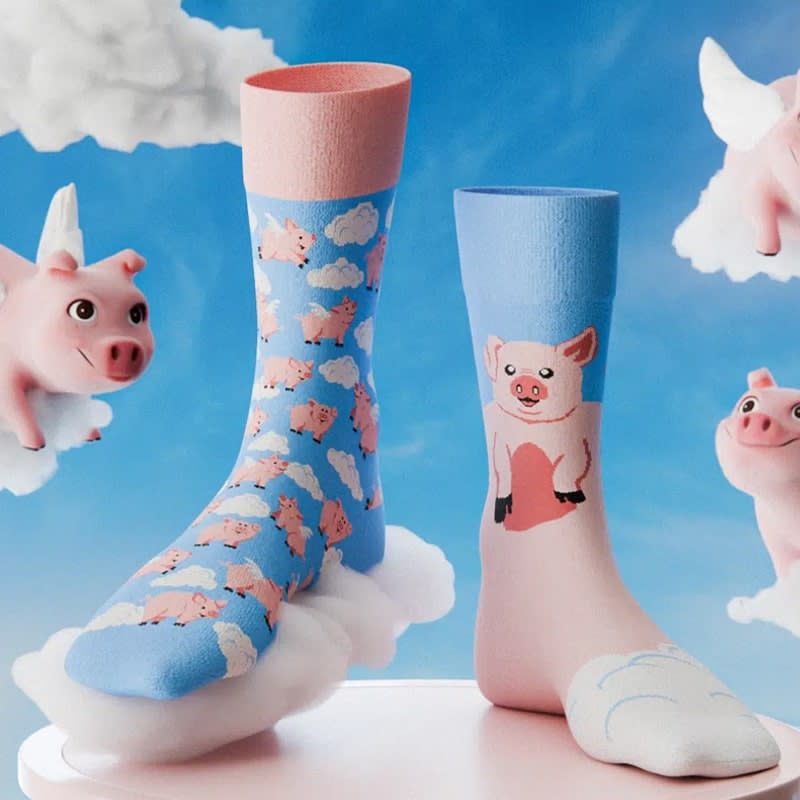 Many Mornings Many Mornings Piggy Dream Socks