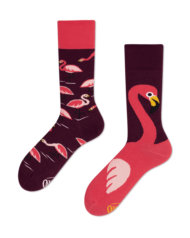 Many Mornings Many Mornings Pink Flamingo Socks