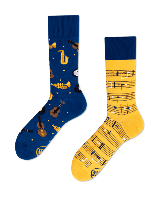 Many Mornings Many Mornings Music Notes Socks