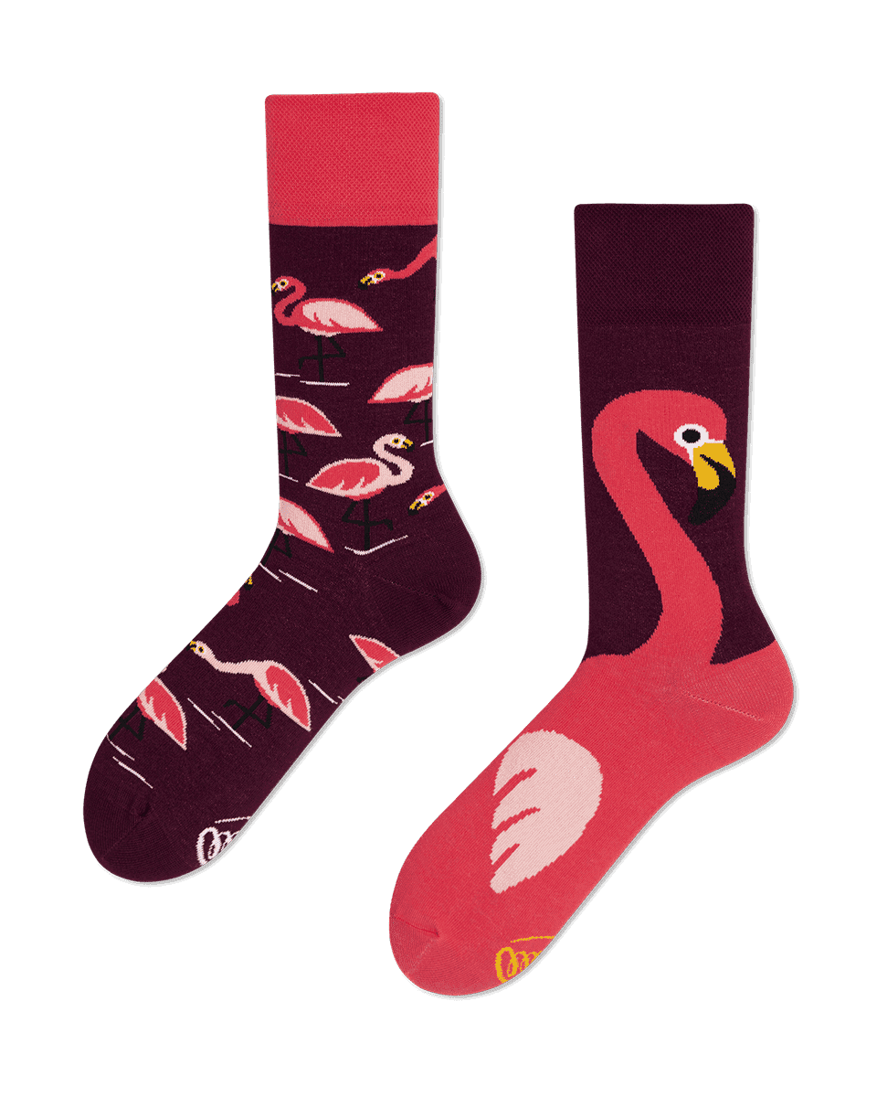 Many Mornings Many Mornings Pink Flamingo Socks