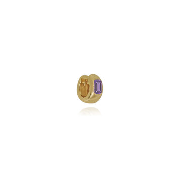 T.I.T.S. Amethyst Huggie Goud
