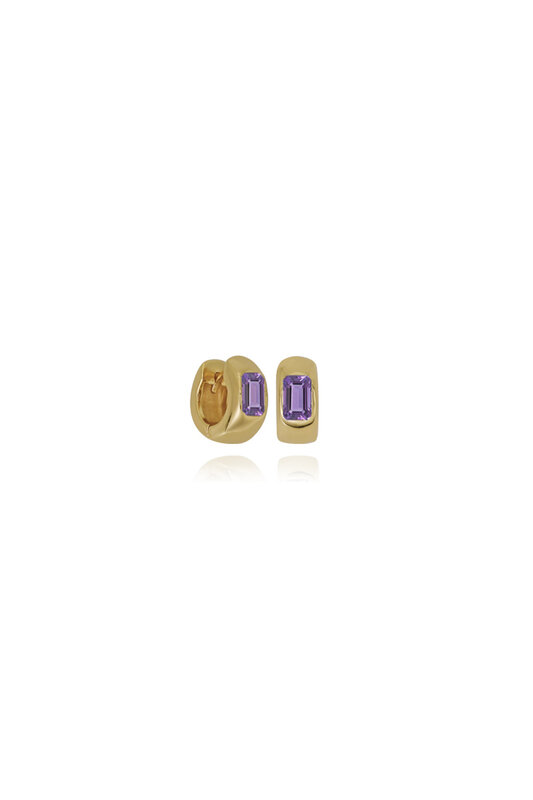 T.I.T.S. TITS Amethyst Huggie Goud