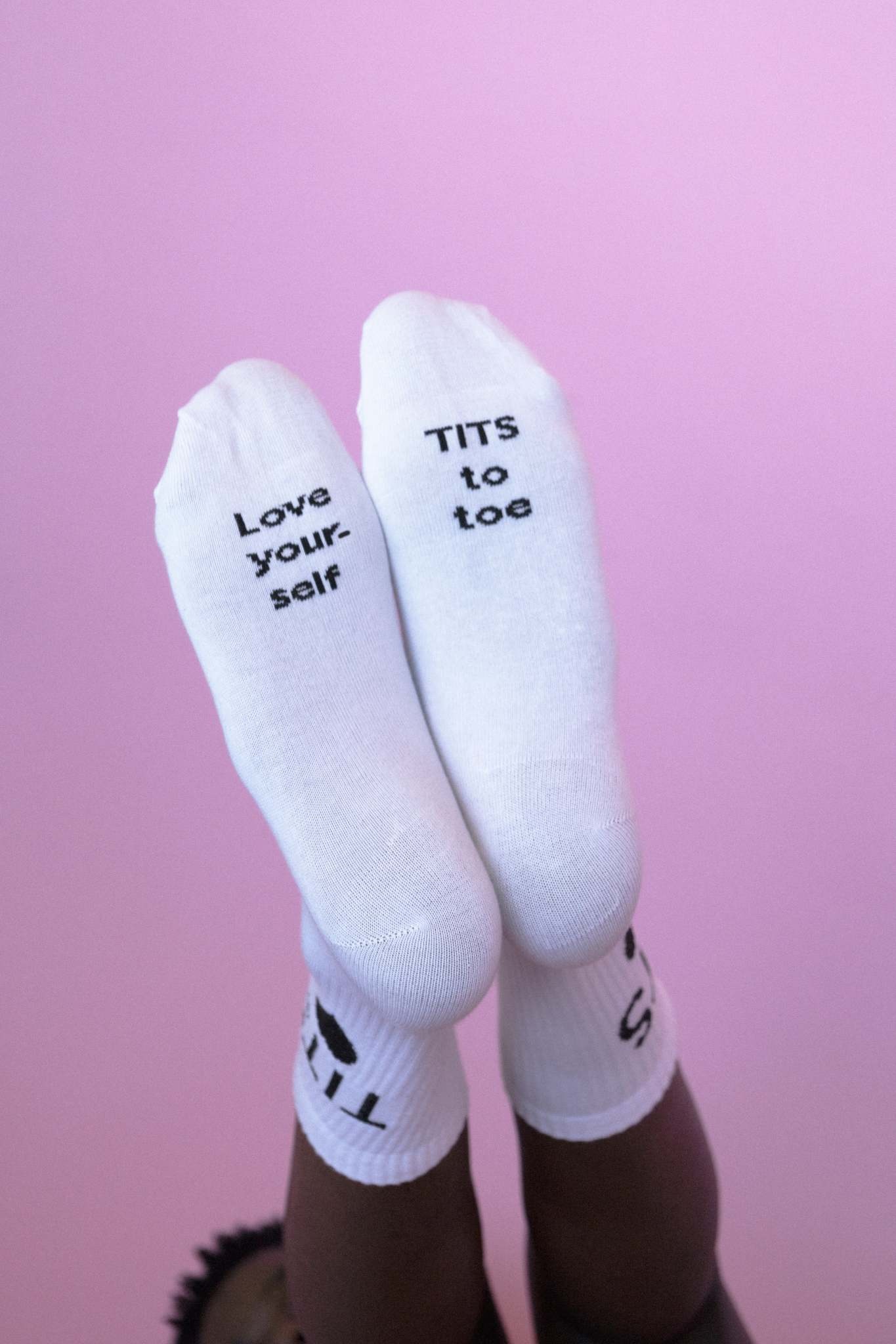T.I.T.S. TITS Logo Socks Black-White