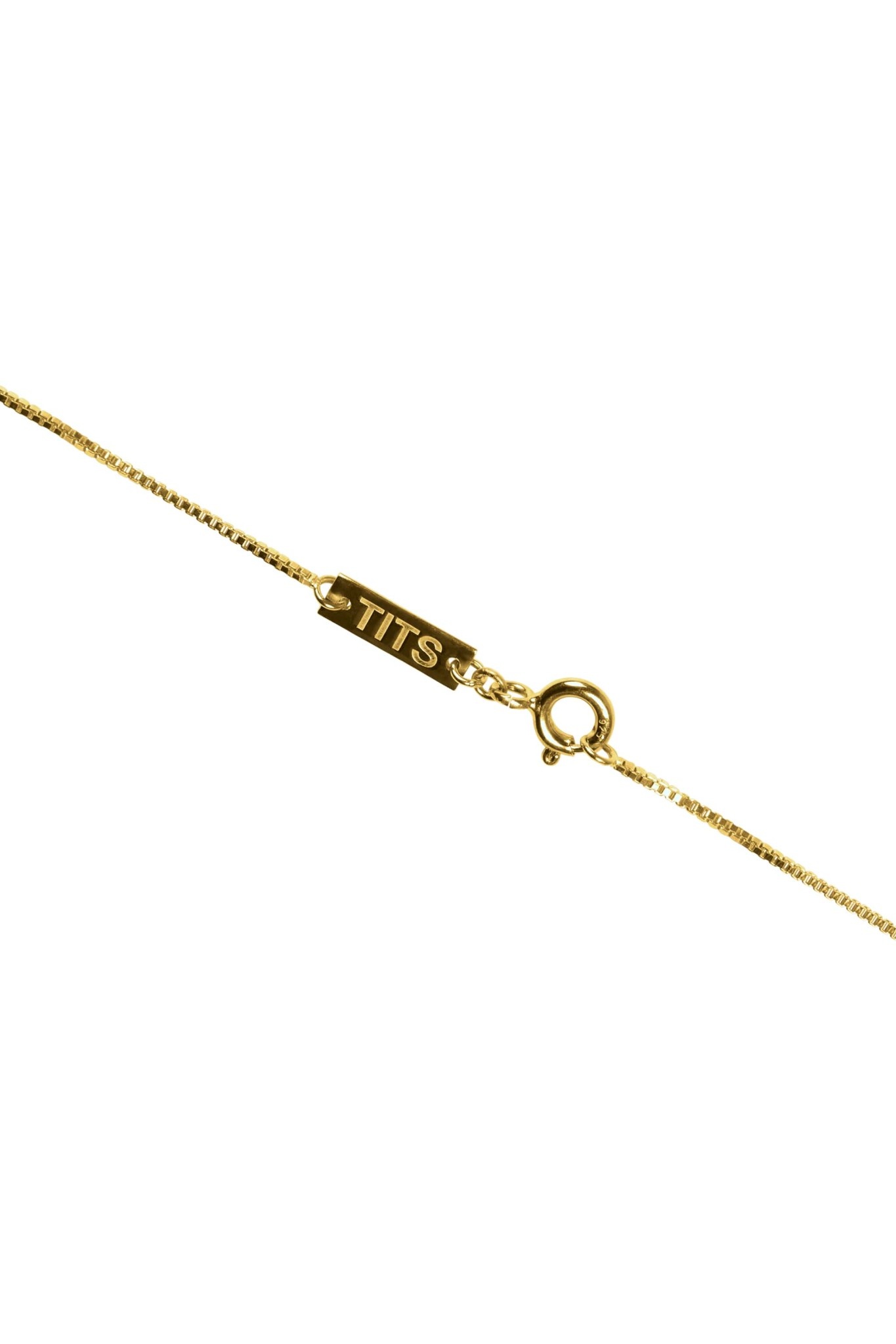 T.I.T.S. T.I.T.S. Tits Box Chain Necklace Gold