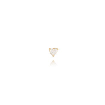 T.I.T.S. Crystal Heart Stud Gold