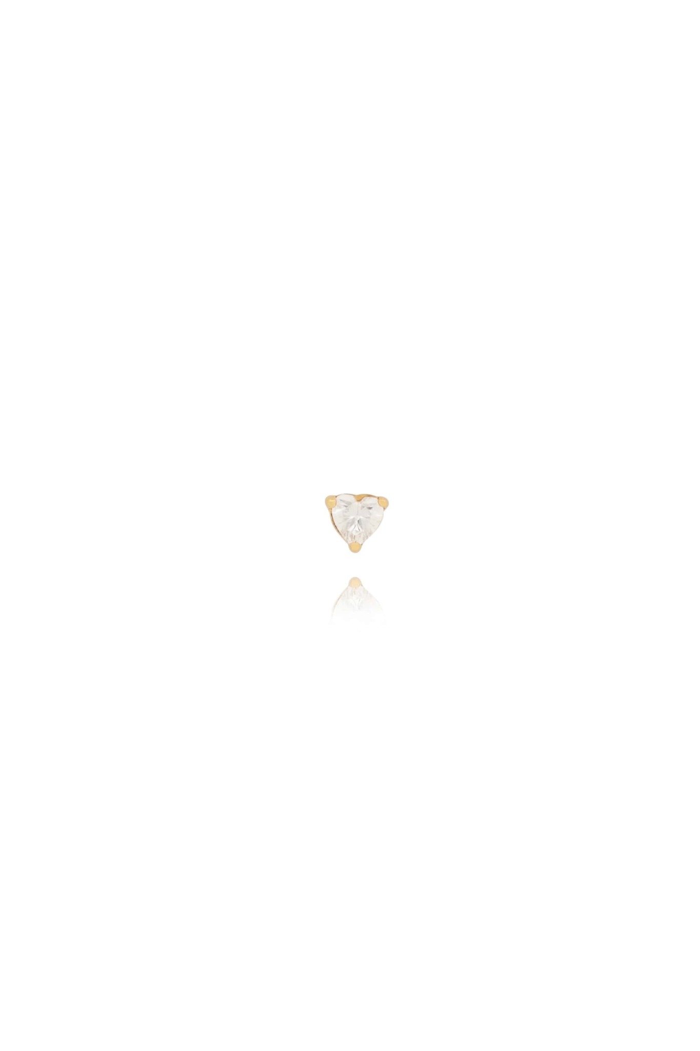 T.I.T.S. TITS Crystal Heart Stud Goud
