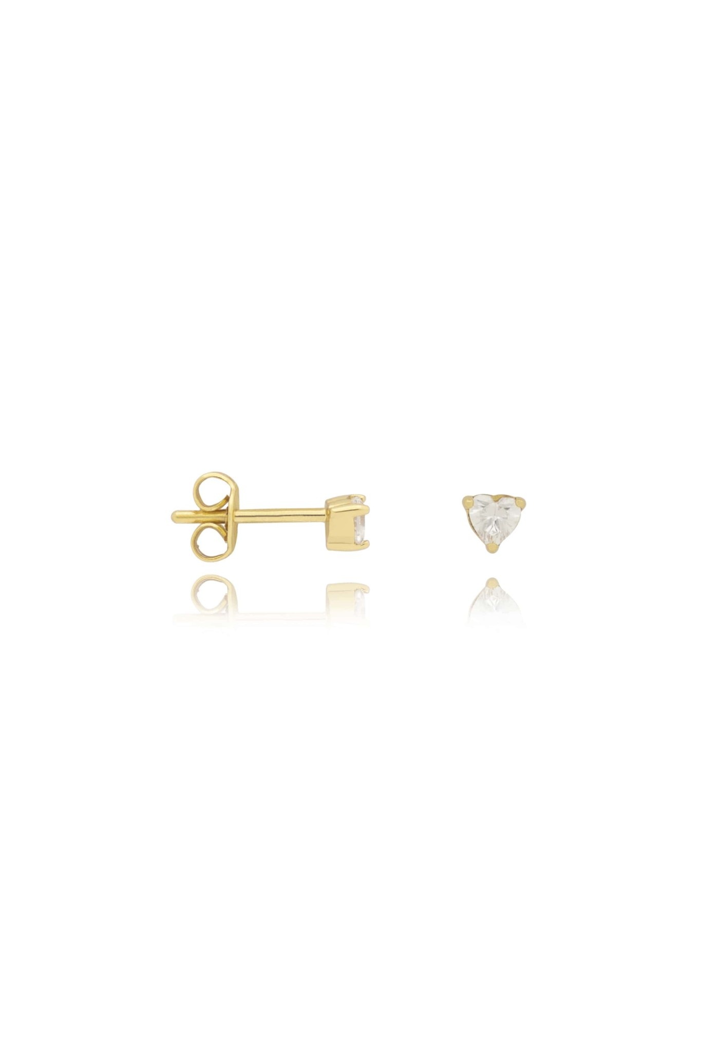 T.I.T.S. TITS Crystal Heart Stud Goud