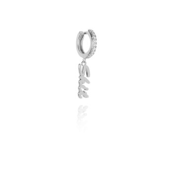 T.I.T.S. Crystal Earring Shit Silver