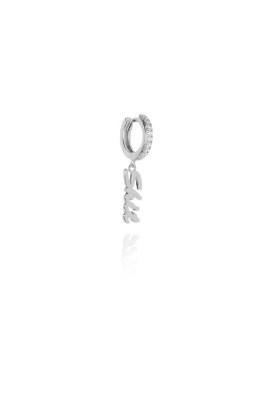 T.I.T.S. TITS Shit Crystal Earring Silver