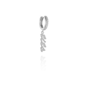 T.I.T.S. TITS Crystal Oorbel Tits Zilver