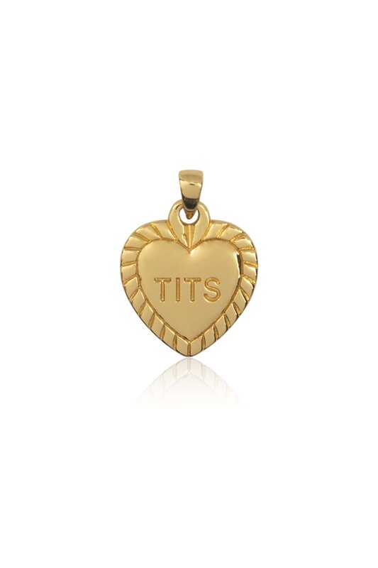 T.I.T.S. TITS Hart Hanger voor Ketting Goud