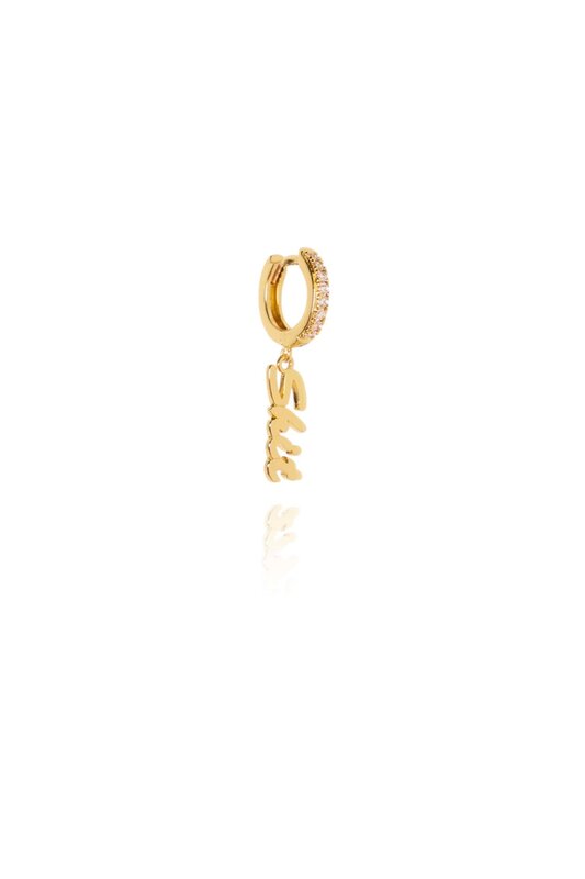 T.I.T.S. TITS Shit Crystal Earring Gold