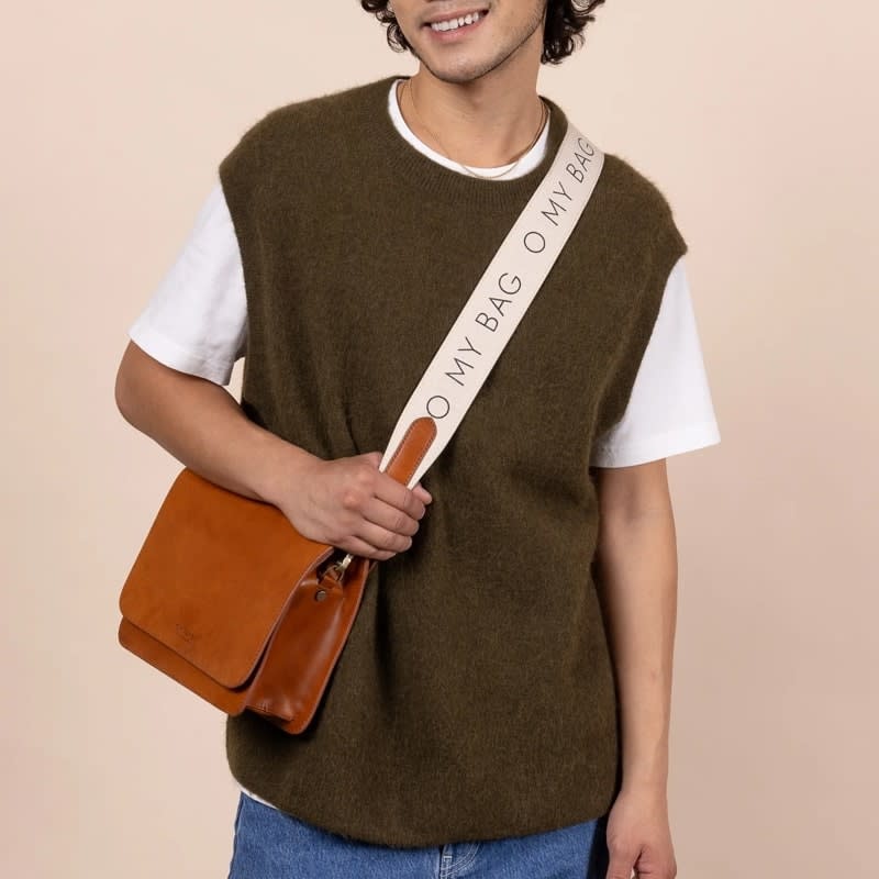 O My Bag O My Bag Canvas Logo Strap Classic Leather