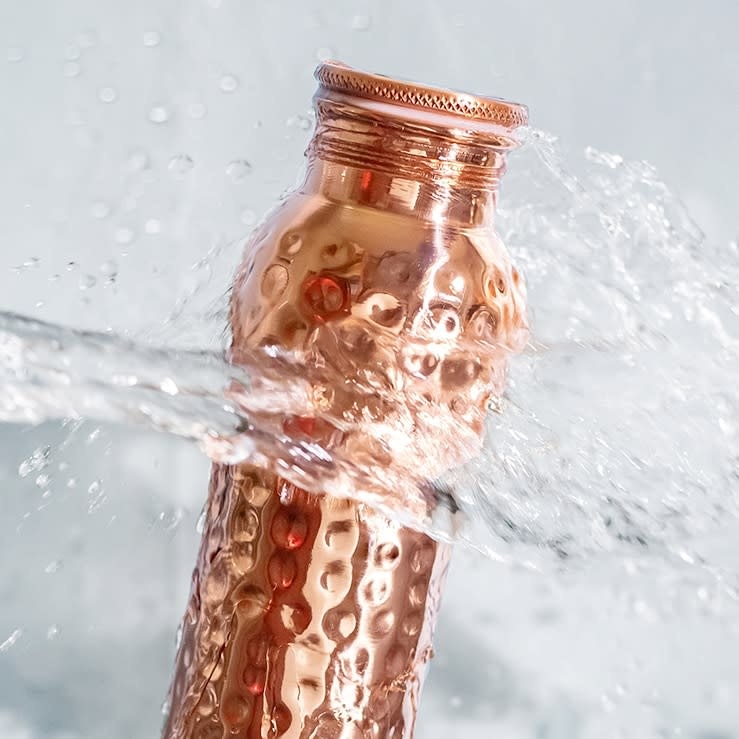 Forrest & Love Forrest & Love Curve Hammered Koperen Waterfles 900 ML