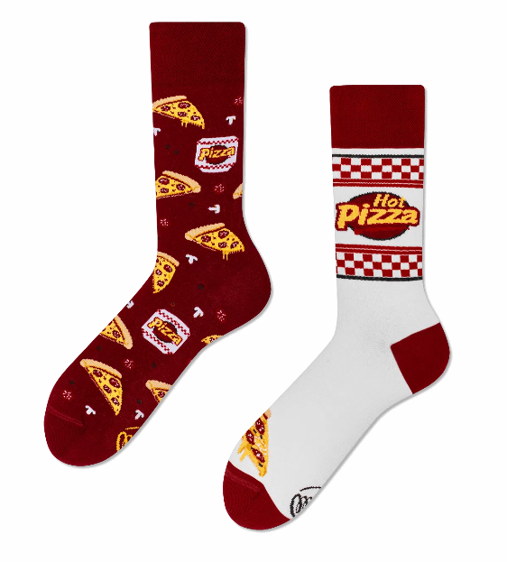 Many Mornings Many Mornings Pizza Slice Socks