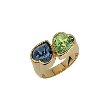 T.I.T.S. Double Heart Ring Goud
