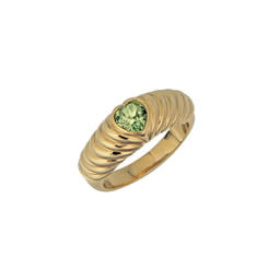 T.I.T.S. T.I.T.S. Tits Croissant Heart Ring Gold