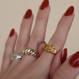 T.I.T.S. T.I.T.S. Tits Big Heart Ring Zilver