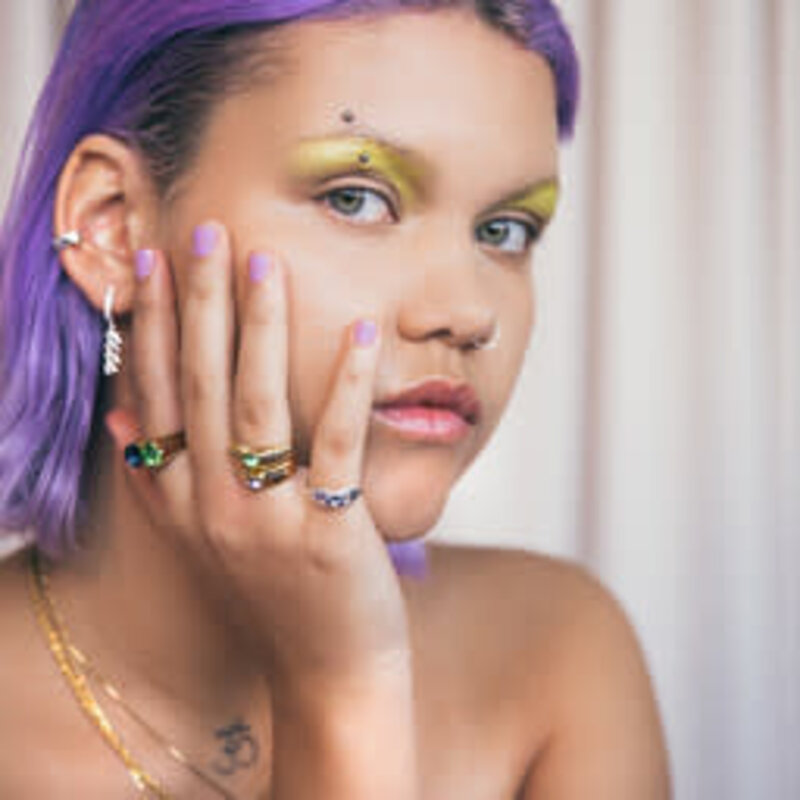 T.I.T.S. T.I.T.S. Titty Twist Pink Ring Silver