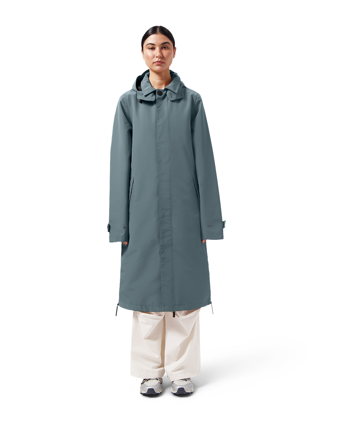 Maium Maium Mac Raincoat Blue Grey