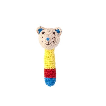 Crochet Rattle Mouse Yellow