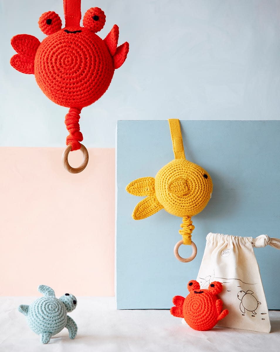 Global Affairs Crochet Rattle Crab