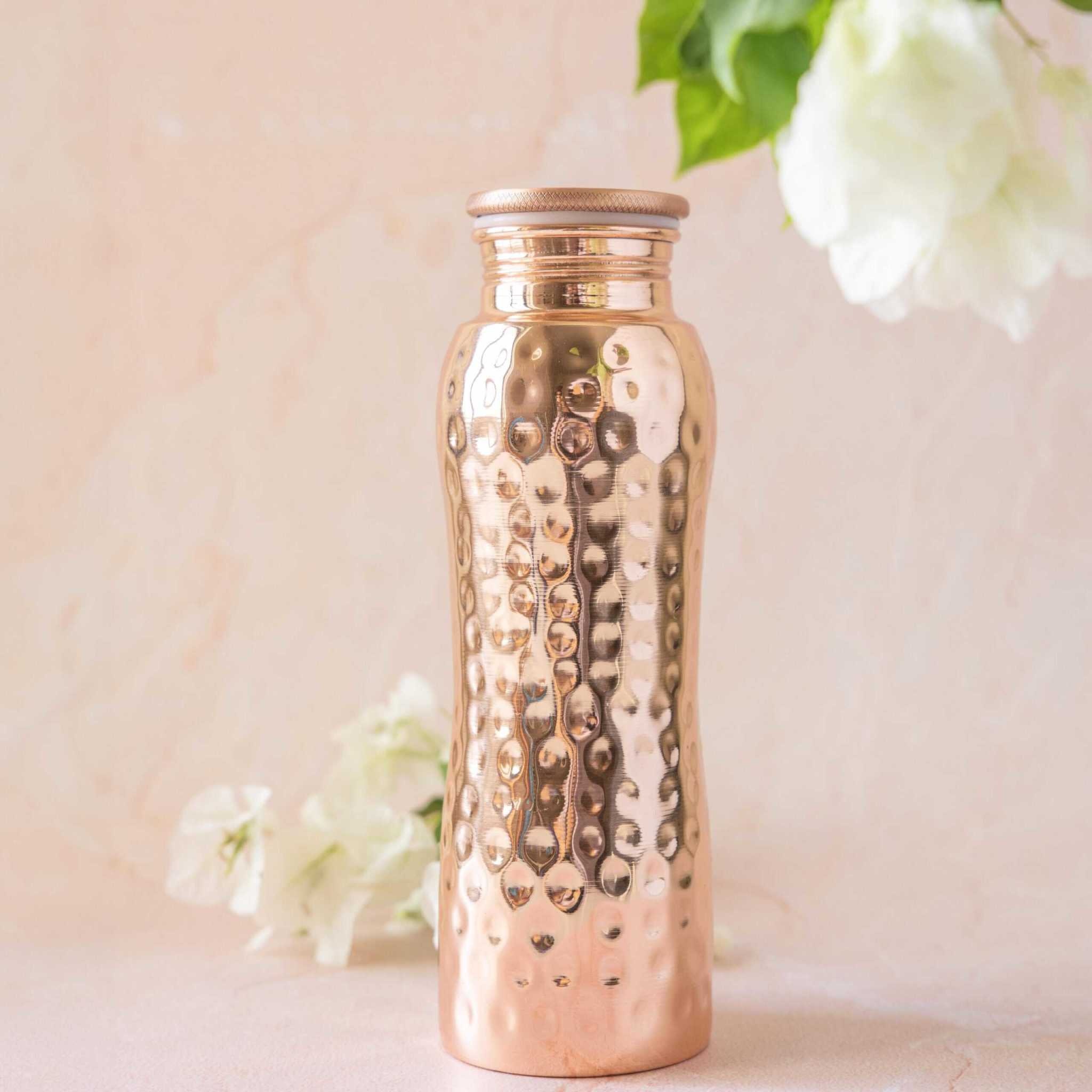 Forrest & Love Forrest & Love Curve Hammered Copper Waterbottle 600 ML