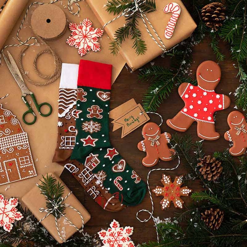 Many Mornings Many Mornings Gingerbread Man Sokken