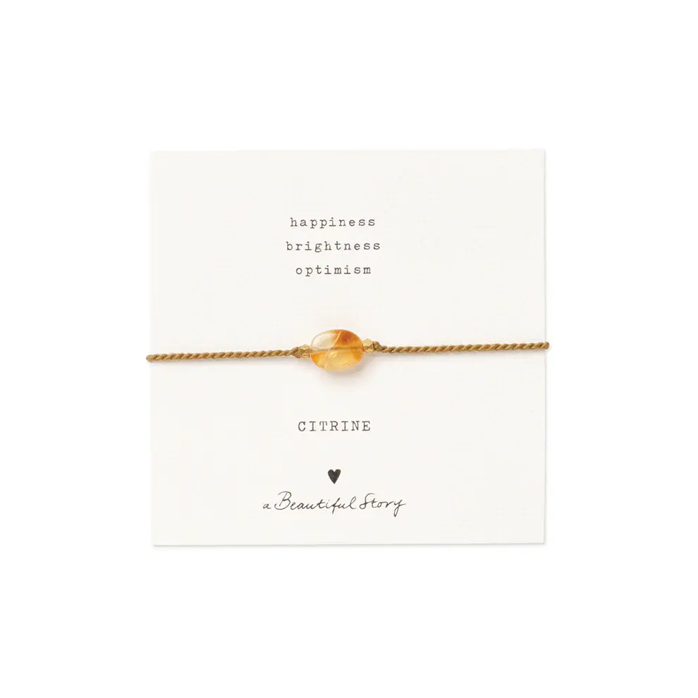 A Beautiful Story A Beautiful Story Gemstone Card Citrine Bracelet Gold